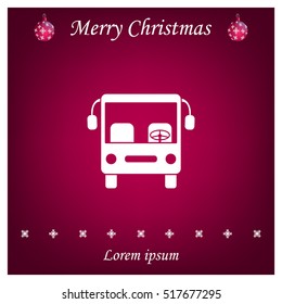 Bus icon, vector illustration. Flat design style
