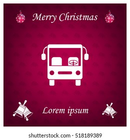 Bus icon, vector illustration. Flat design style
