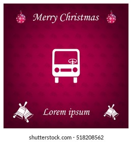 Bus icon, vector illustration. Flat design style