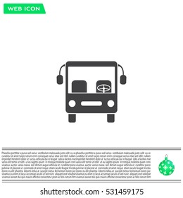 Bus icon, vector illustration. Flat design style