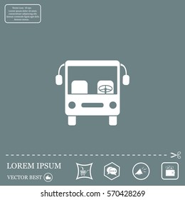 Bus icon, vector illustration. Flat design style