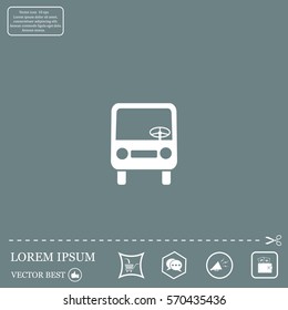 Bus icon, vector illustration. Flat design style