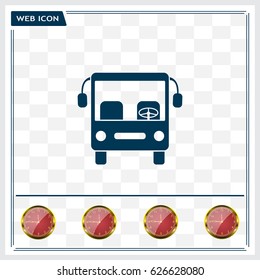 Bus icon, vector illustration. Flat design style