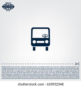 Bus icon, vector illustration. Flat design style