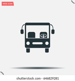 Bus icon, vector illustration. Flat design style