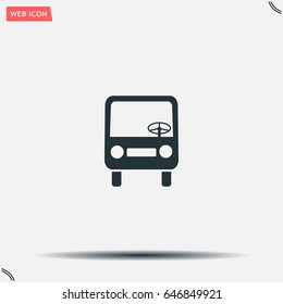 Bus icon, vector illustration. Flat design style