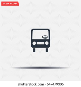 Bus icon, vector illustration. Flat design style