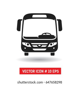 Bus icon, vector illustration. Flat design style