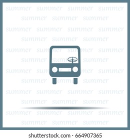 Bus icon, vector illustration. Flat design style