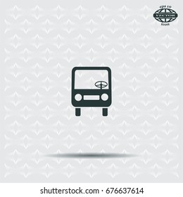 Bus icon, vector illustration. Flat design style