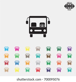 Bus icon, vector illustration. Flat design style