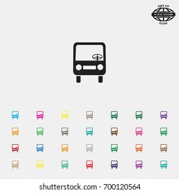 Bus icon, vector illustration. Flat design style
