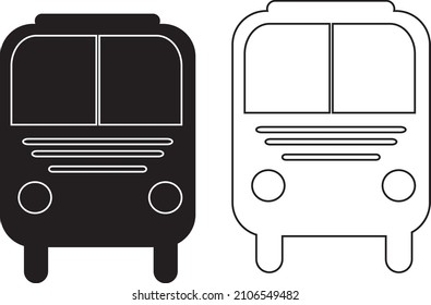 Bussymbol. Busvektorgrafik auf weißem Hintergrund für Web und Apps.eps