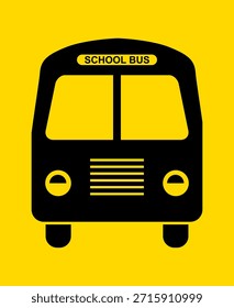 ILUSTRACIÓN VECTORIAL del icono del autobús, símbolo del autobús escolar aislado, diseño del Clipart del autobús, Vector simple del icono del autobús.