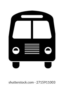 ILUSTRACIÓN VECTORIAL del icono del autobús, símbolo del autobús escolar aislado, diseño del Clipart del autobús, Vector simple del icono del autobús.