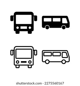 Bus icon vector illustration. bus sign and symbol. transport symbol