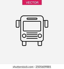 Bus icon vector illustration. bus sign linear illustration for web and app on white background..eps
