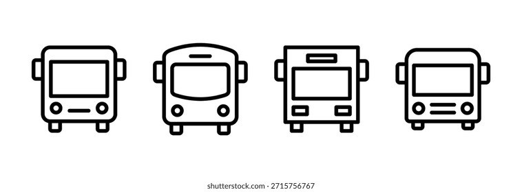 Icono de autobús Ilustración vectorial. símbolo de autobús y símbolo. símbolo de transporte
