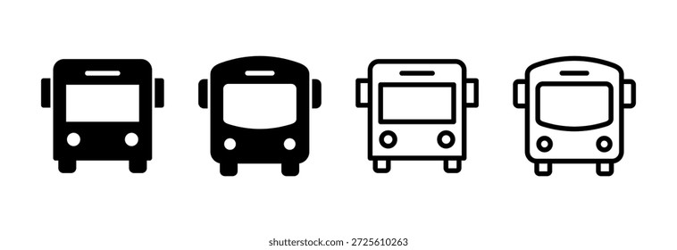 Icono de autobús Ilustración vectorial. símbolo de autobús y símbolo. símbolo de transporte