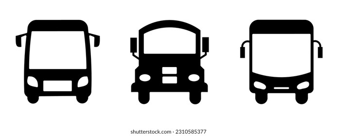 Ilustración vectorial de icono de bus. Vector de material.