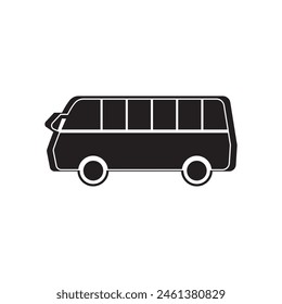 BUS ICON VECTOR ILLUSTRATION SYMBOL DESIGN