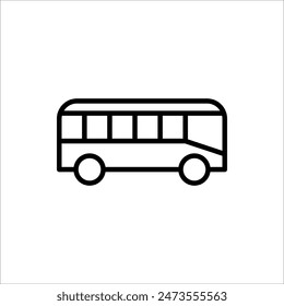 Icono de autobús. Ilustración vectorial de autobús para Diseño web, aislado sobre fondo blanco.