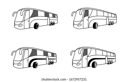 bus icon vector illustrtation sign symbol