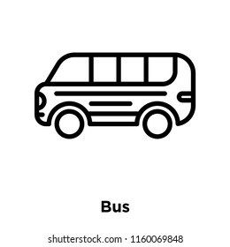 Bus icon vector isolated on white background, Bus transparent sign , line and outline elements in linear style