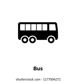 Bus icon vector isolated on white background, logo concept of Bus sign on transparent background, filled black symbol