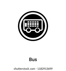 Bus icon vector isolated on white background, logo concept of Bus sign on transparent background, filled black symbol