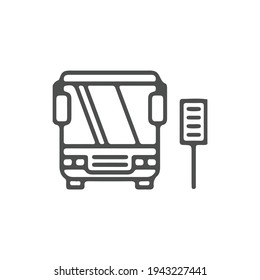 bus icon vector isolated on white background