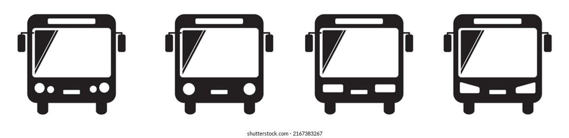 Vector de iconos de bus aislado en segundo plano