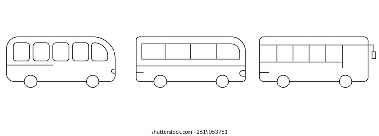 Bus Icon vector isolated on white background. Black bus vector icon .