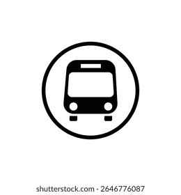 Vector del icono del autobús aislado en el fondo blanco. Vector del icono del transporte