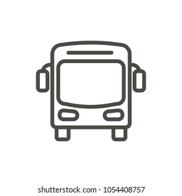 Bus icon vector. Line school bus symbol. Trendy flat outline ui sign design. Thin linear graphic pictogram for web site, mobile application. Logo illustration. Eps10.