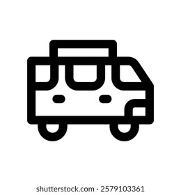 bus icon. vector line icon for your website, mobile, presentation, and logo design.