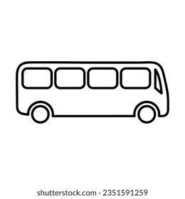 Bus icon vector, liner icon flat illustration on white background..eps
