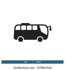 bus icon Vector Logo Template Design Element