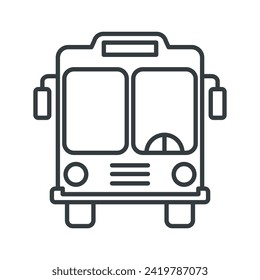 Bus icon vector on trendy design