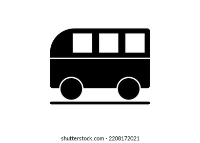 Bus icon, vector bus icon, on white background.