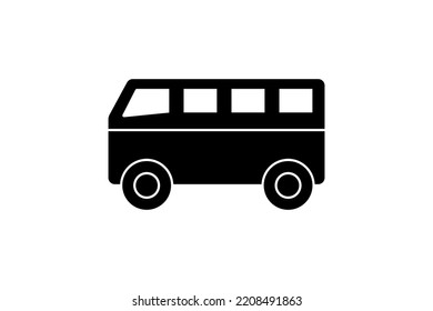 Bussymbol, Vektorbussymbol, auf weißem Hintergrund.