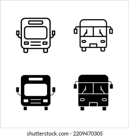 Bus icon, vector bus icon, on white background.