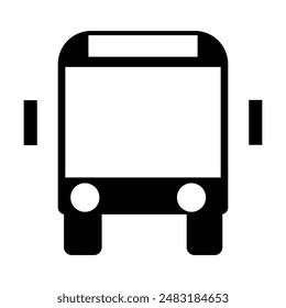 bus icon vector on white background