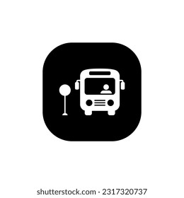 Vector de icono de bus. Concepto de símbolo del transporte público