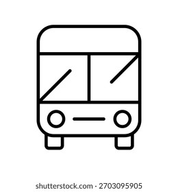 Bus icon vector. Public transport illustration. Trip symbol or logo. 