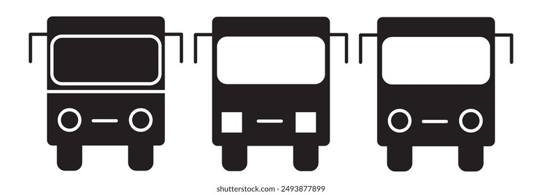 Bus icon vector set on a white background.
