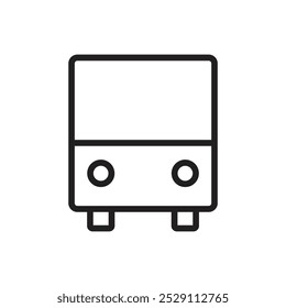Bus icon Vector set outline
