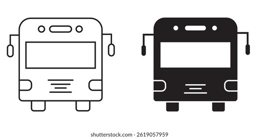 bus icon vector set  symbol vector design illustration .  