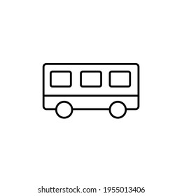 Bus icon vector sign isolated on white background.