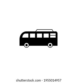 Signo vectorial de icono de bus aislado en fondo blanco